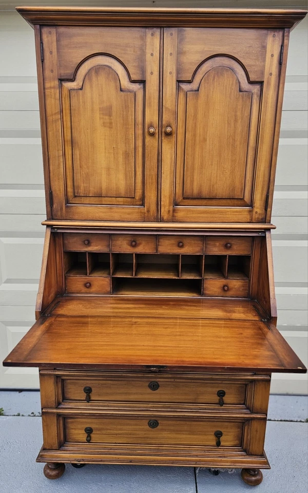 Escritorio de arce secretaria vintage Foto 3 de 4