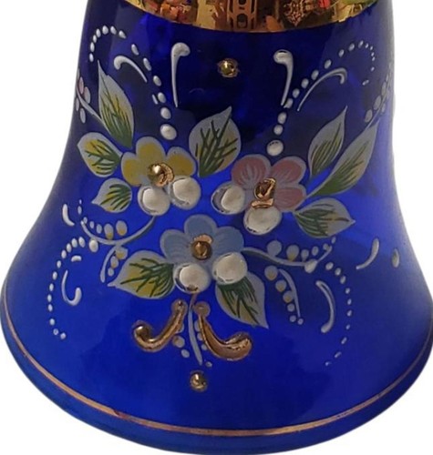 Beautiful Handcrafted Blue Decorative Dinner Bell - 4 Inches Tall - Picture 3 of 10