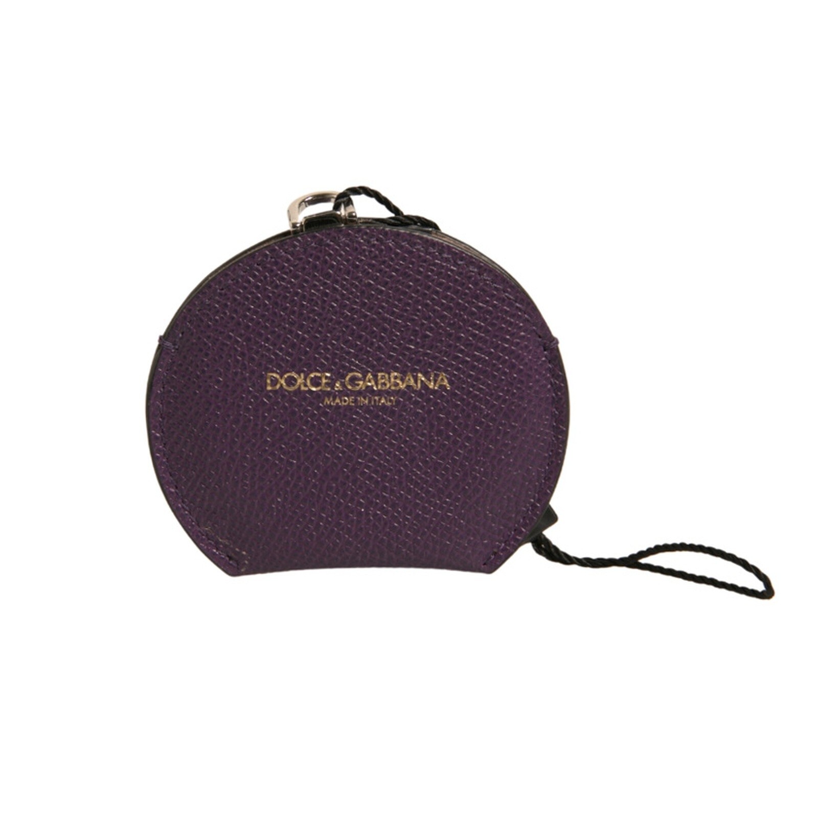 Держатель для ручного зеркала DOLCE - GABBANA из фиолетовой телячьей кожи с круглым логотипом RRP 230usd 26290₽