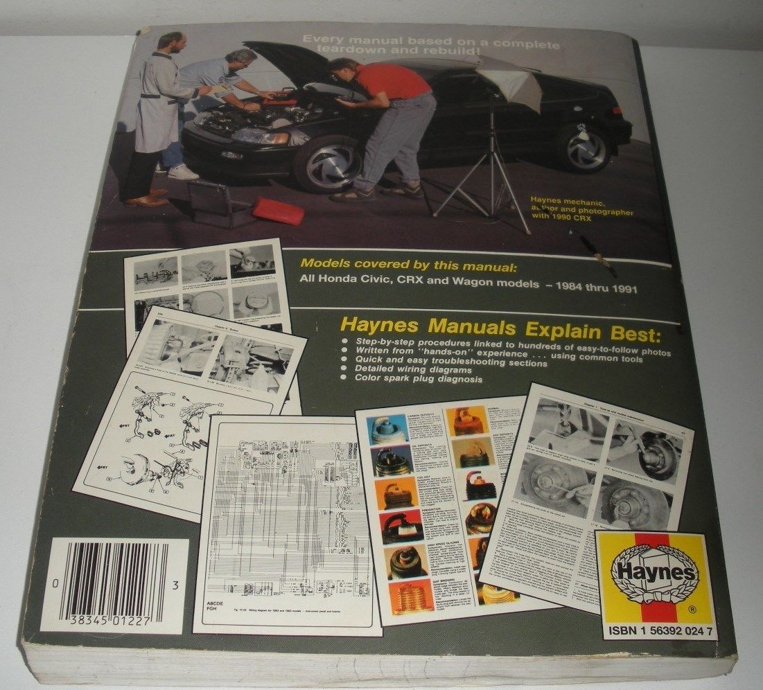 Haynes 42023 Service Repair Manual Honda Civic 1984 Thru 1991 All Models |  eBay