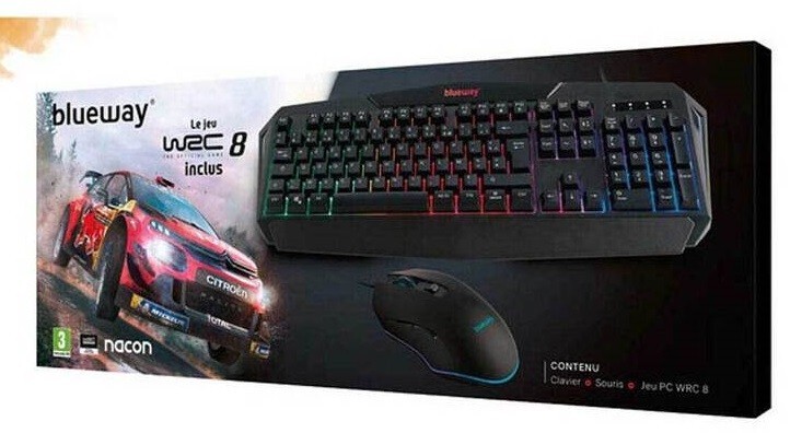 Bundle Confezione PC Blueway Nacon WRC Tastiera Mouse Gaming