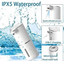 Touchless Foaming Soap Dispenser 380ml USB Rechargeable 4-level Auto