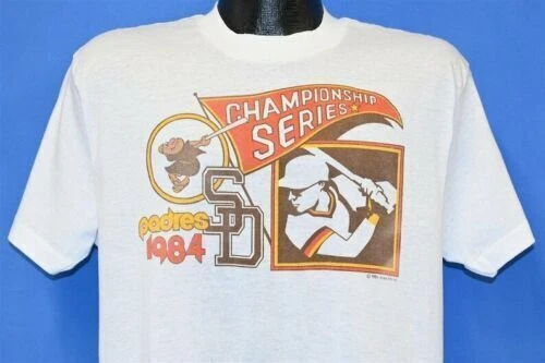 San Diego Padres T Shirt 80s World Series Swinging Friar MLB