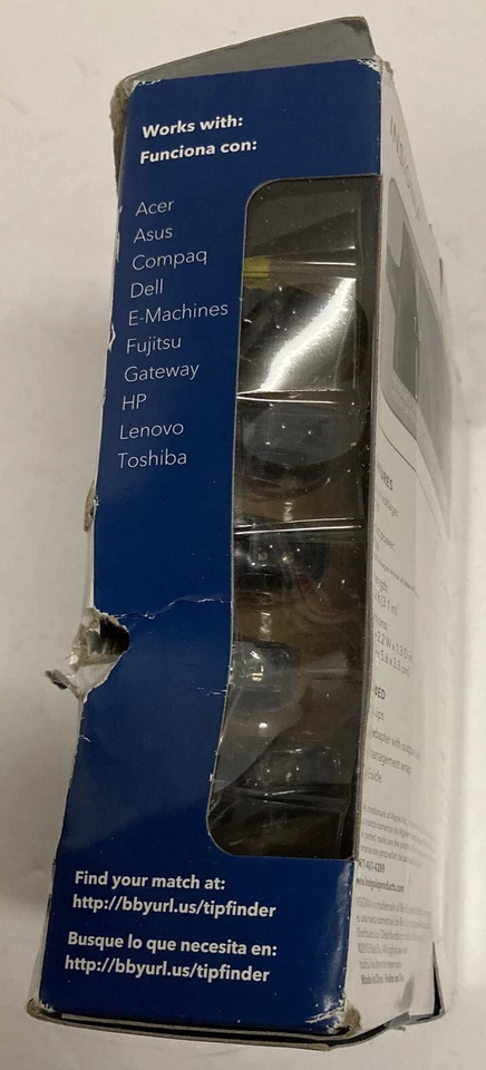 Insignia Universal 90W Laptop Charger Black NS-PWLC591 w/6 Charging Tips - Image 3 of 3