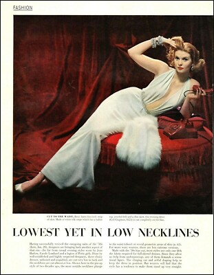 1957 vintage fashion Article LOWEST YET IN LOW NECKLINES Lovely Models  092120