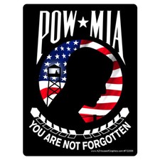 Pow Mia Us Flag Sticker - American Military Vinyl Decal Car Truck Window Fs2012