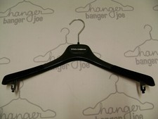 DOLCE & GABBANA BLACK PLASTIC FELT END 15" DRESS / SHIRT HANGERS SET 20