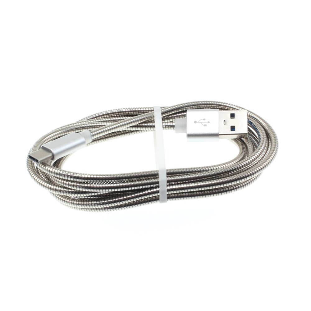 For Galaxy S20/S21/S23/FE 6ft Metal USB Cable Type-C Charger Cord Power Wire