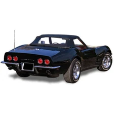 Fits Chevrolet Corvette 1968-1975 Convertible Soft Top Black Canvas Cloth