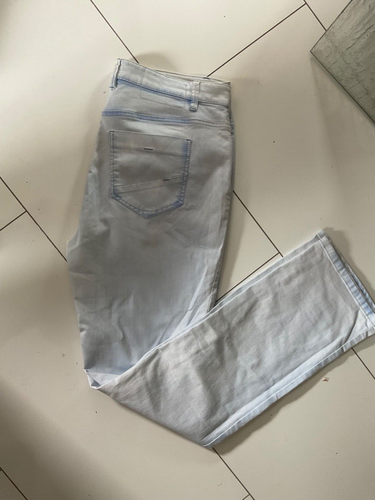 SARAH KERN 5-Pocket-Hose (HSE24/Channel21), hellblau m. Färbungen, Gr. 40#