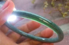 Video Certified Green Natural A JADE Jadeite Circle Bangle Bracelet 65mm 733685