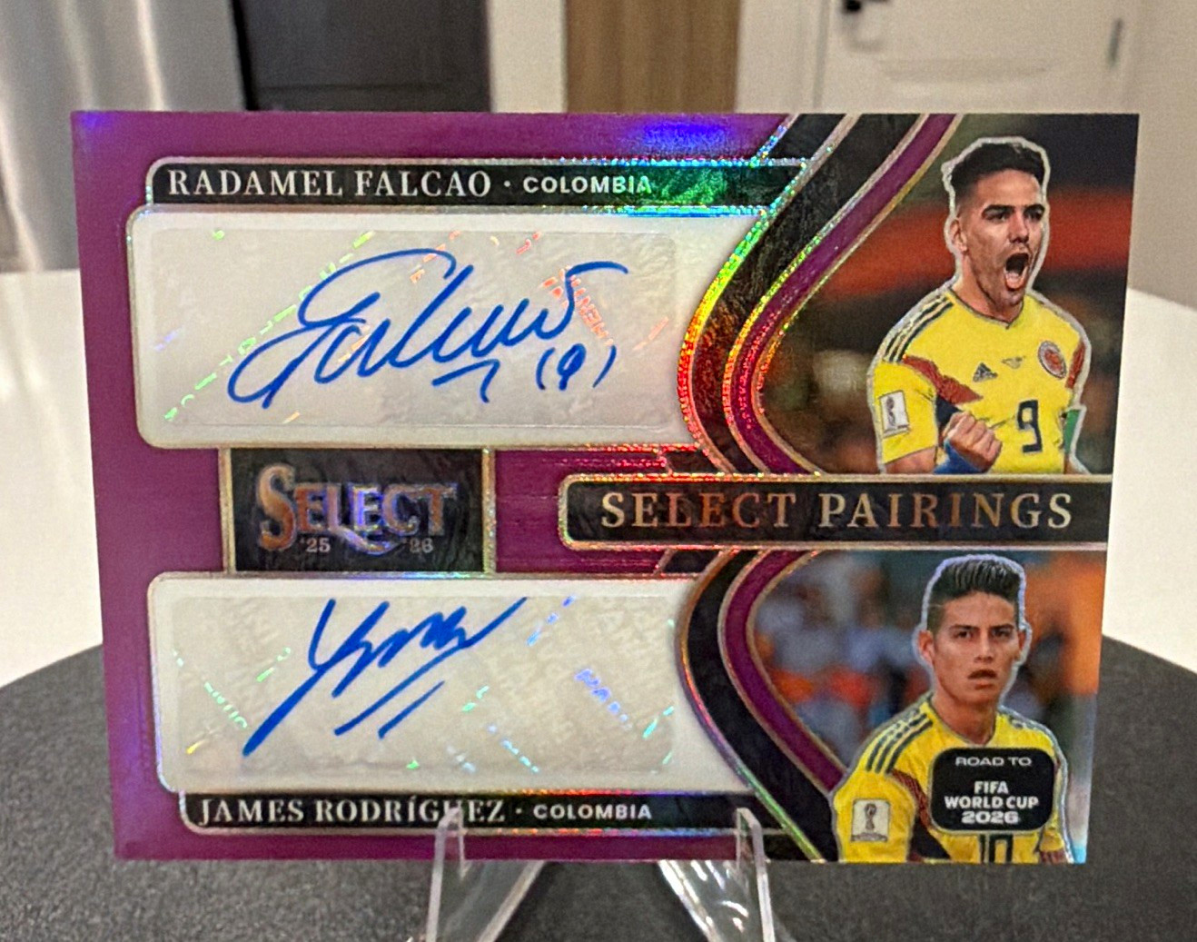 Panini Select 2026 Falcao James Rodriguez Colombia Dual Auto Prizm /49 #SP-COL