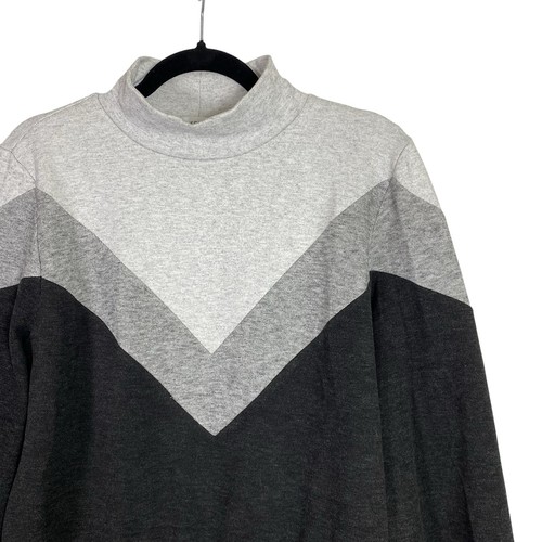Evereve Womens Small Soft Knit Crewneck Sweater Casual Classic Black Gray Preppy - Picture 2 of 5