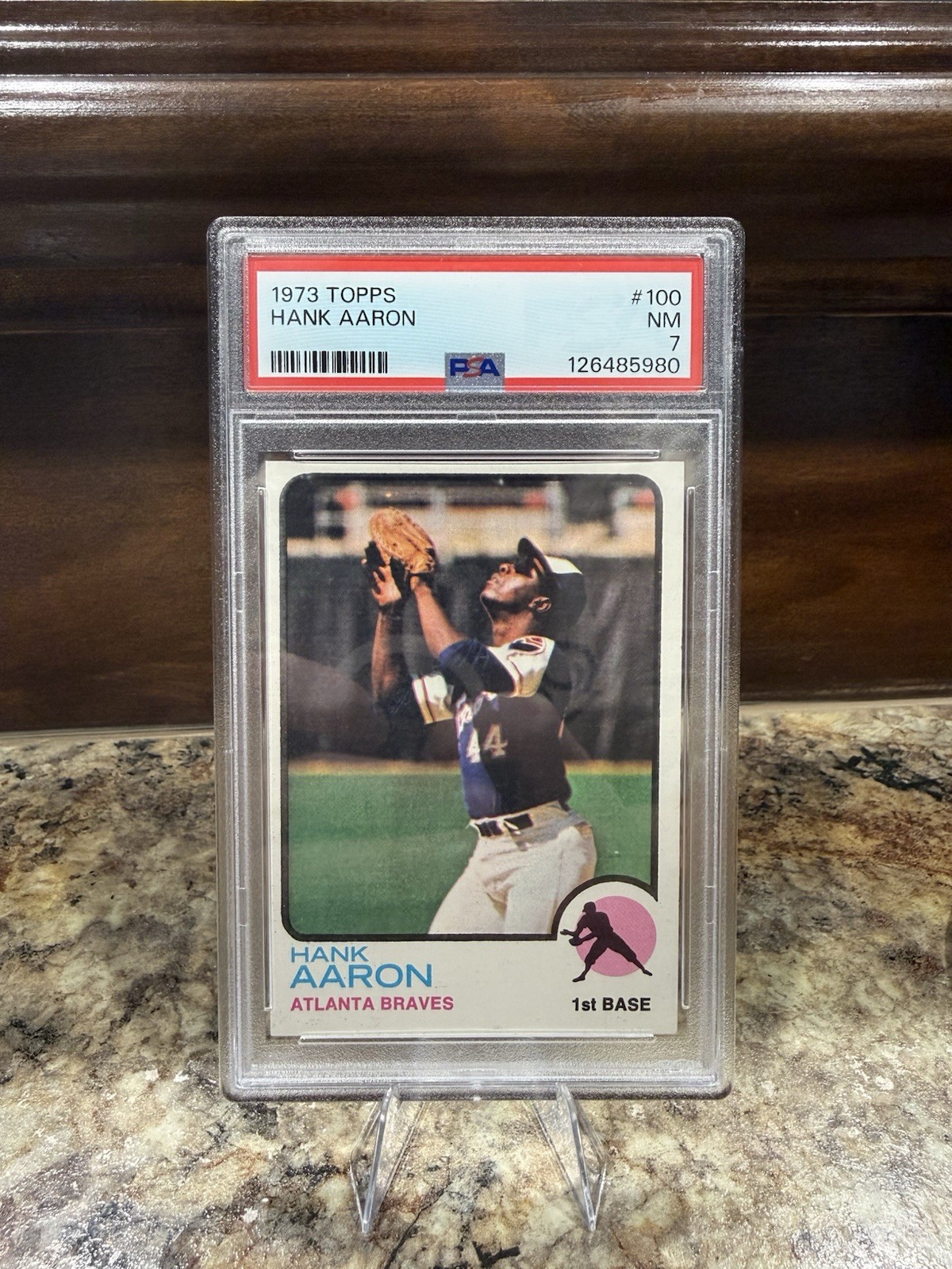 1973 Topps Baseball Hank Aaron #100 PSA 7