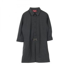 GUCCI  Shirt dress Horsebit #36 long sleeves wool Gray Used Women