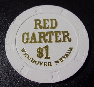 RED GARTER HOTEL CASINO $1 hotel casino gaming poker chip Wendover NV
