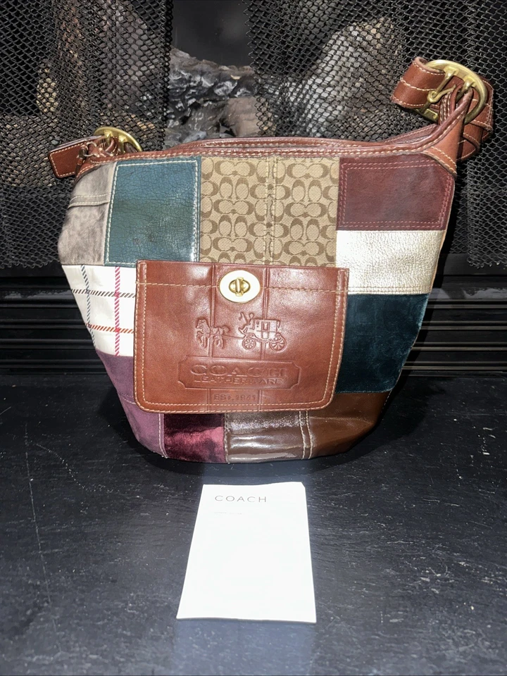 Cartera Hobo Bandolera COACH Bleecker Patchwork Vacaciones Vintage Y2K 11356 Foto 4 de 4
