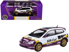 2001 Honda Civic Type R EP3 "Silk Cut" White and Purple with Graphics 1/64 Dieca