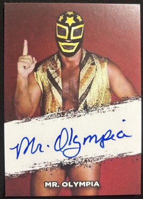 Mr. Olympia auto card Jerry Stubbs wrestling all stars signed wwe wcw aew 