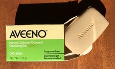 New Old Stock Aveeno Natural Colloidal Oatmeal Cleansing Bar 3 oz Full Size 1990