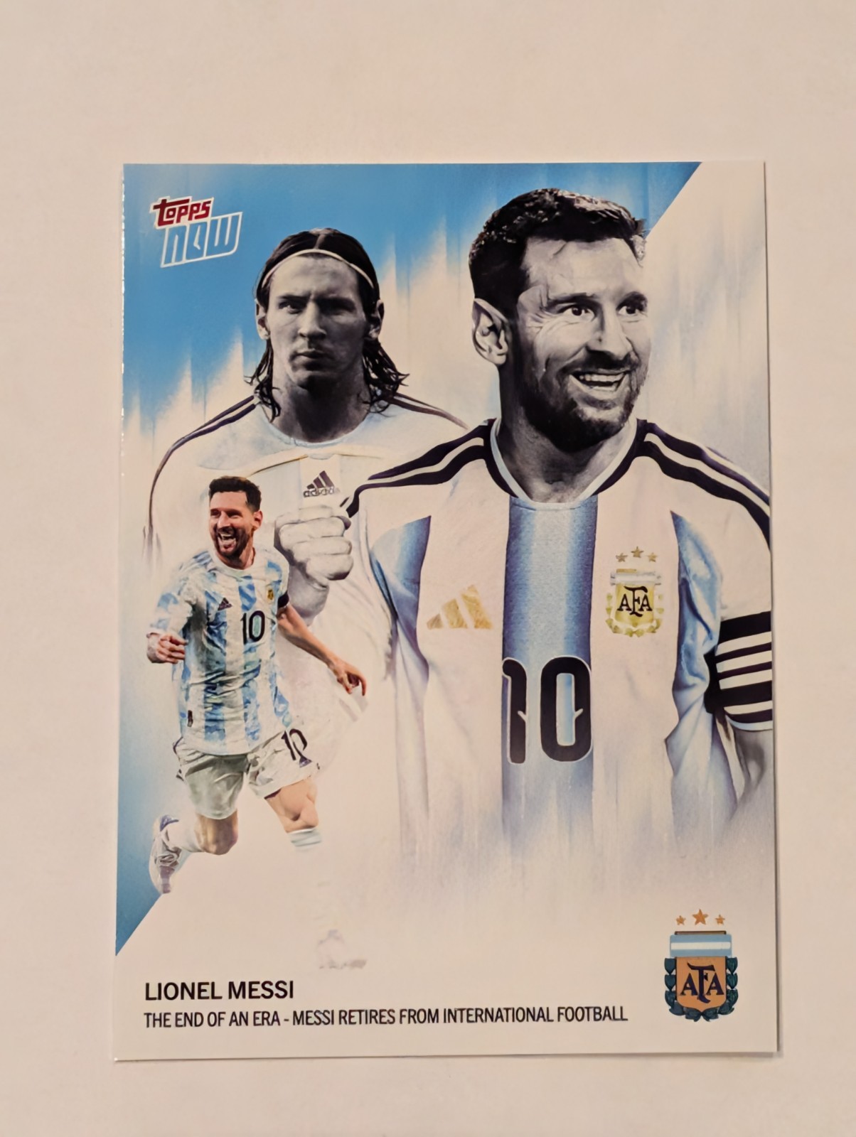 2026 Topps NOW Lionel Messi #001 End of an Era Retirement Argentina PR 335283