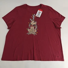 Life Is Good x Dr. Seuss Max Reindeer Christmas Lights Women’s XXXL T-Shirt NWT