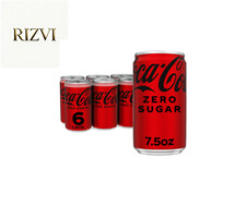 Coca-Cola Zero Sugar Soda Pop Mini Cans, 7.5 fl oz, 6 Pack