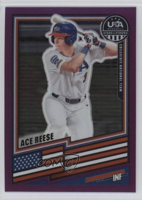 2026 Panini Stars & Stripes Prizm Purple Prizm 112/199 Ace Reese #53 4jk