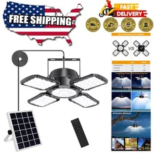 Upgrade Solar Shed Light - 176 LED 4-Head Motion Sensor Lamp with Remote Control