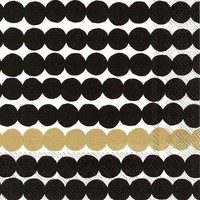 Ihr Lunch Servietten Marimekko RäSymatto Black Gold 33 X 33 Cm
