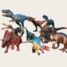 Schleich Dinosaur Figures Lot x9 T-Rex Spinosaurus Triceratops Raptor Toy Bundle