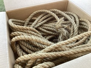 Old Vintage 1/2" Barn Farm Hemp Nautical Decor  Rope 110 Feet Preowned