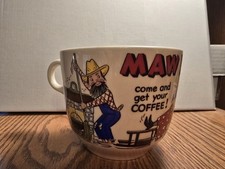 Vintage Maw Coffee Cup Come And Get Your Coffee Made In USA Hillbilly Cartoon