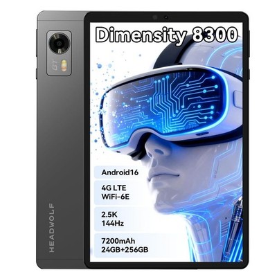 8,8'' Android 16 Gaming-Tablet, 24 GB + 256 GB MTK8300 Gemini AI, 4G-SIM, WLAN 6