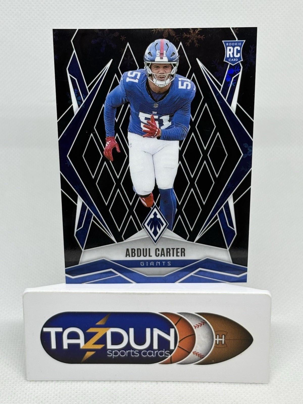 2025 Panini Phoenix Abdul Carter #177 Black Winter 1 of 1 New York Giants #1/1