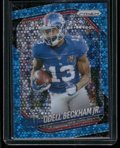 2025 Panini Prizm Odell Beckham Jr. Blue Disco Color Match /125 #285 NY Giants