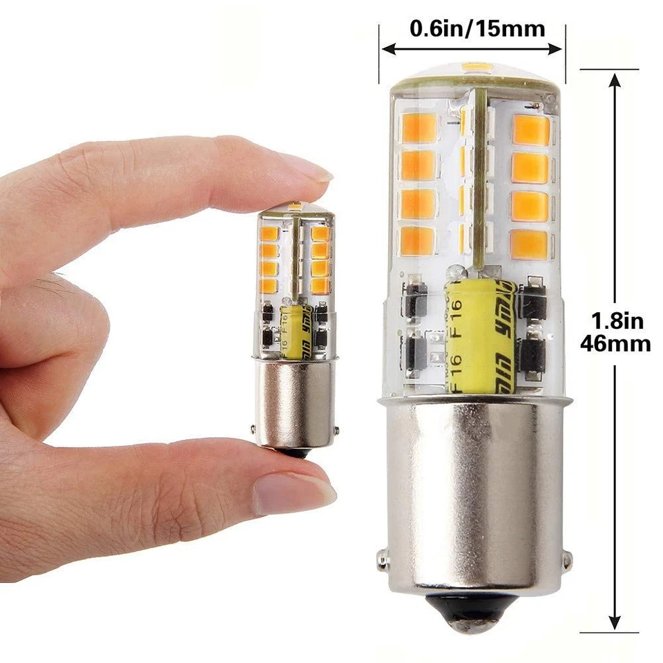 4PCS BA15S LED Bulb 12V Waterproof 1156 Base for RV Marine Trailer Lights 3000K - Image 2 of 4