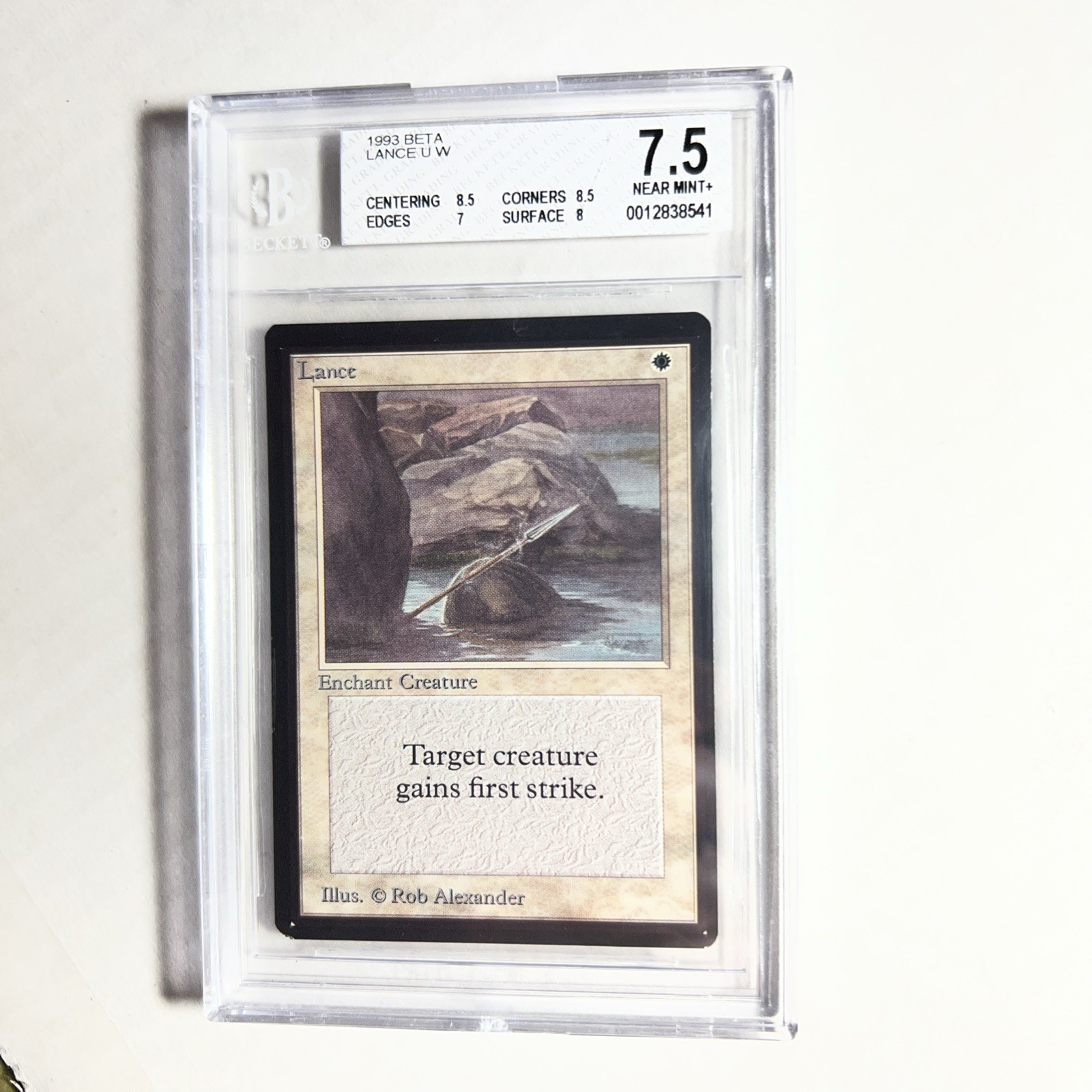 MTG BETA Lance U W BGS 7.5  NM-MT+ (with sub grades) 1993