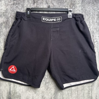 Gracie Barra Shorts Mens 36 Black Equipe BJJ MMA No Gi Grappling Fight Jiu Jitsu