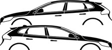 Set Of 2 Car Decal Stickers For Volvo V40 2nd Gen