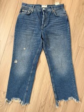 Free People We The Free Maggie Mid Rise Straight Leg Jeans Size 29 Buttonfly