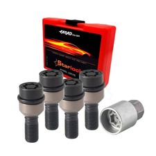Radschloss Radschrauben Satz für Porsche Cayenne ab 2003 Schwarz 4tlg M14X1.5