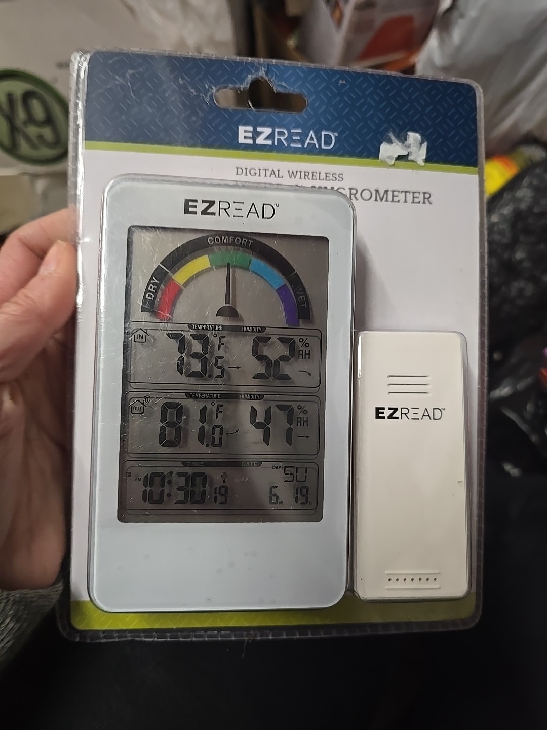 EZ Read Digital Wireless Thermometer & Hygrometer Headwind 100' Range w/ Alarm