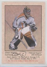 2002-03 ITG Parkhurst Retro Johan Hedberg #112 0a4