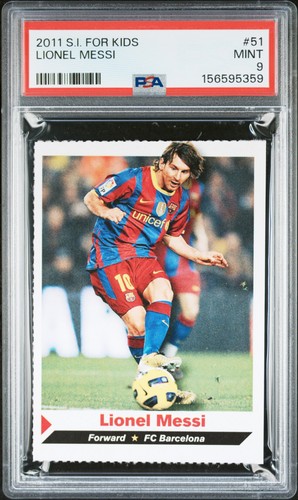 5359 Lionel Messi 2011 Sports Illustrated For Kids #51 PSA 9 POP 1 HIGHEST GRADE
