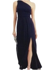 Adrianna Papell One-Shoulder Chiffon Gown, Size 10 New With Tags