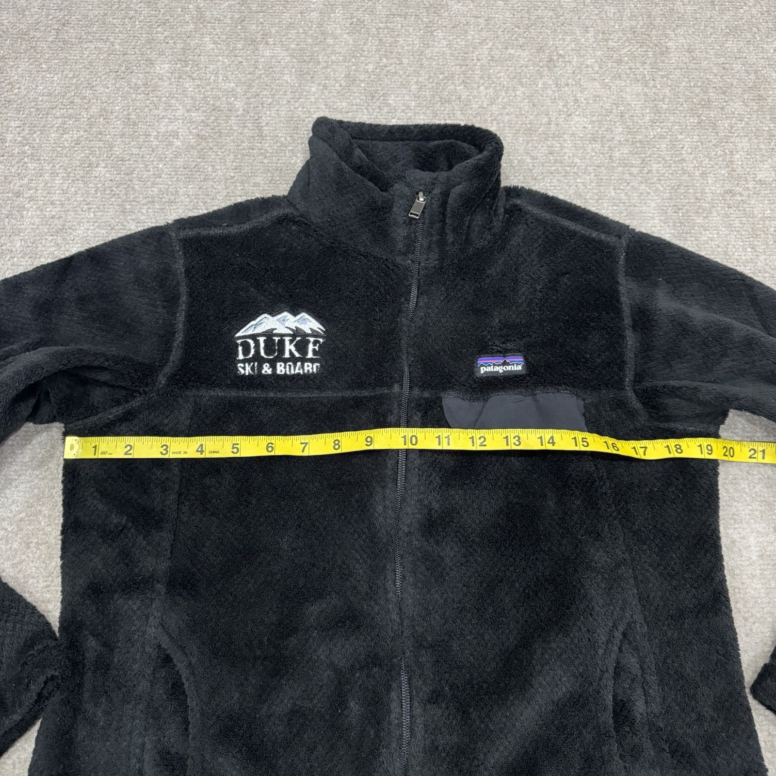 Patagonia Women's Size Medium Black Full Zip Re-Tool Jacket *DUKE SKI BOARD LOGO thumbnail 8