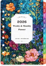 2026 Planner Refills - 7-Hole Punched 2026 Dopamine Color 