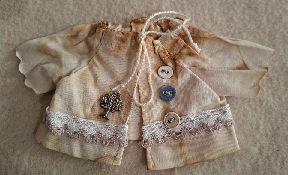 NEU Jäckchen Style Shabby Jacke Pour Ours Reborn 20-24 cm Beige 2026 - Photo 1/1