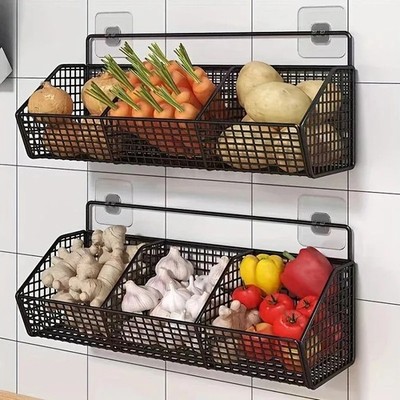 Wandmontage Draht Aufbewahrung Korb Gemüse Obst Regal Küche Organizer Regal